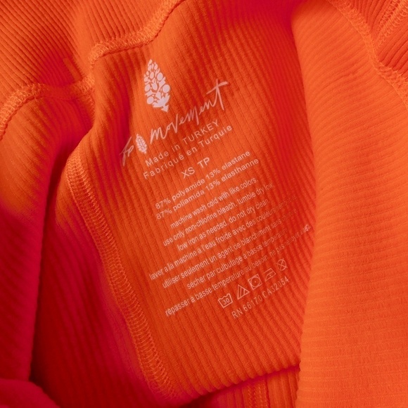 NWT!! FREE PEOPLE FP Movement Free Throw Shorts Burning Up Orange X-Small - Picture 12 of 15